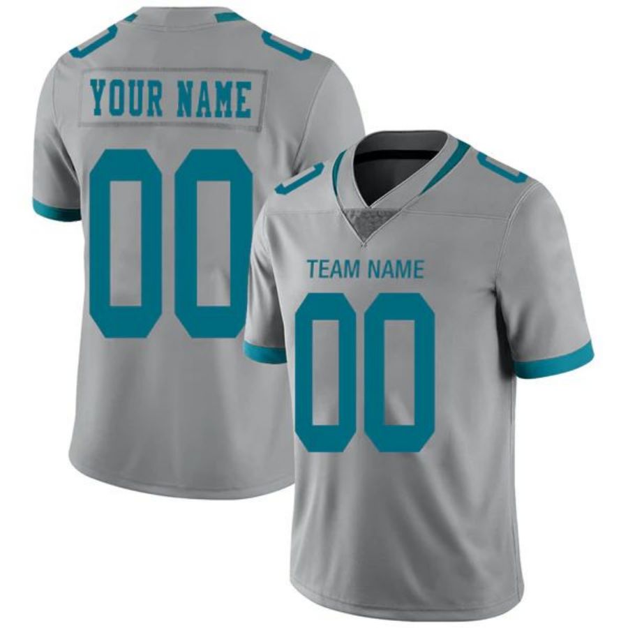 Custom J.Jaguars Stitched American Football Jerseys Personalize Birthday Gifts Grey Jerseys