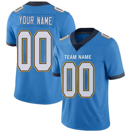 Custom LA.Chargers Stitched American Football Jerseys Personalize Birthday Gifts Powder Blue Game Jersey