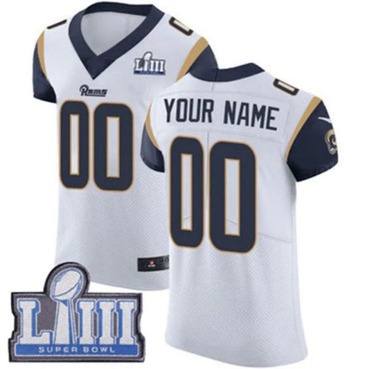 Custom LA.Rams Vapor Untouchable Super Bowl LIII Bound Elite White Road Jersey American Stitched Game Football Jerseys