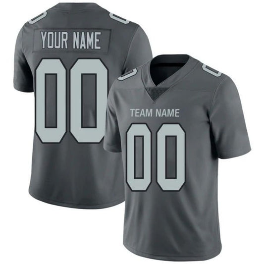 Custom LV.Raiders Stitched American Football Jerseys Personalize Birthday Gifts Grey Game Jersey