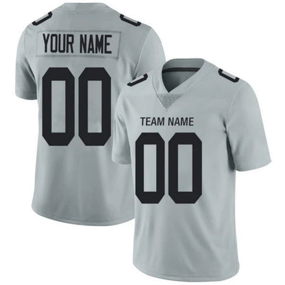 Custom LV.Raiders Stitched American Football Jerseys Personalize Birthday Gifts Grey Jersey