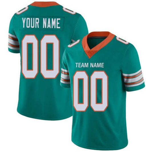 Custom M.Dolphins Stitched American Football Jerseys Personalize Birthday Gifts Aqua Game Jersey