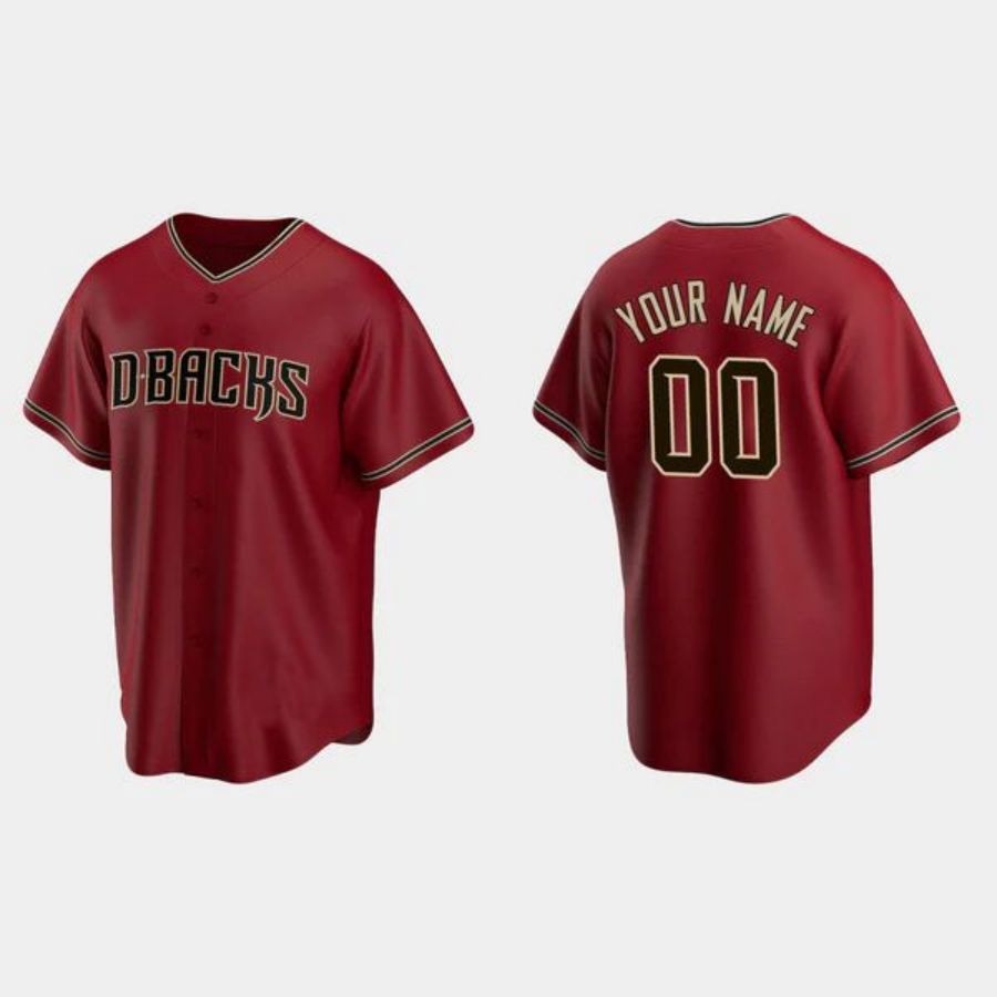 Custom Men Youth Women Arizona Diamondbacks Red Stitched Baseball Jersey