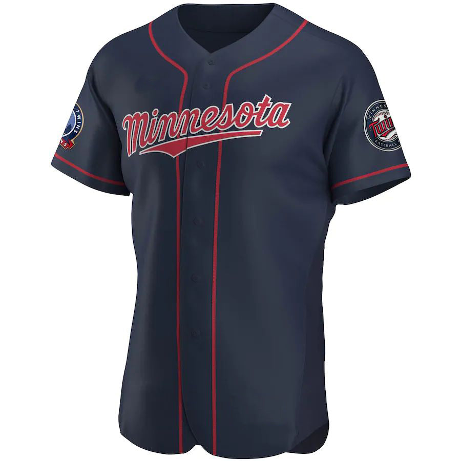 Custom Minnesota Twins 60th Season Alternate Authentic Team Baseball Jersey