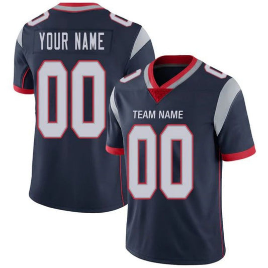 Custom NE.Patriots Stitched American Football Jerseys Personalize Birthday Gifts Navy Elite Jersey