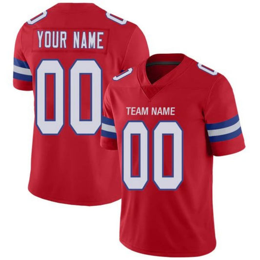 Custom NE.Patriots Stitched American Football Jerseys Personalize Birthday Gifts Red Elite Jersey