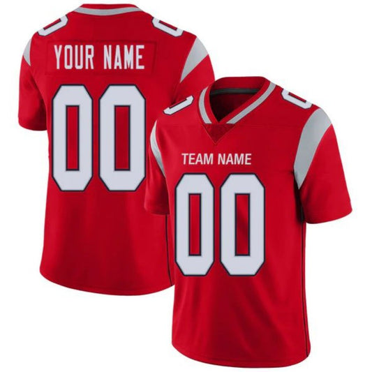 Custom NE.Patriots Stitched American Football Jerseys Personalize Birthday Gifts Red Jersey