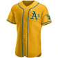 Custom Oakland Athletics Gold Authentic Official Baseball Jersey Team Jersey