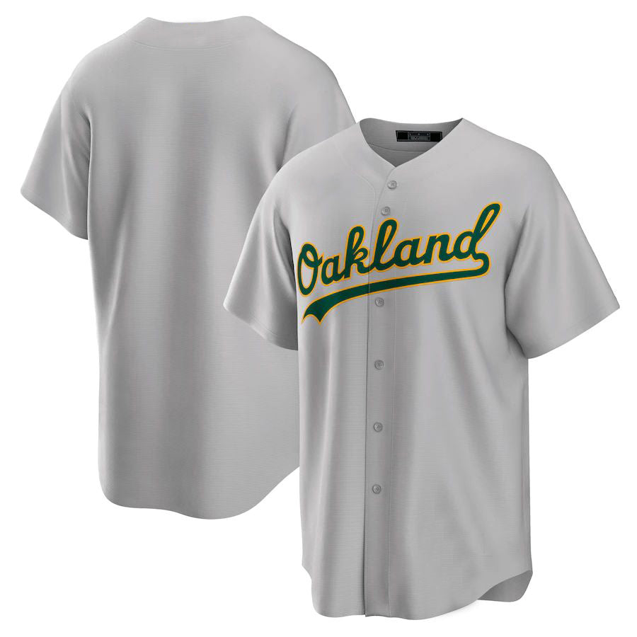 Custom Oakland Athletics Gray Road Replica Team Jersey Baseball Jersey