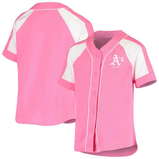 Custom Oakland Athletics Pink Team Spirit Fashion Baseball Jersey