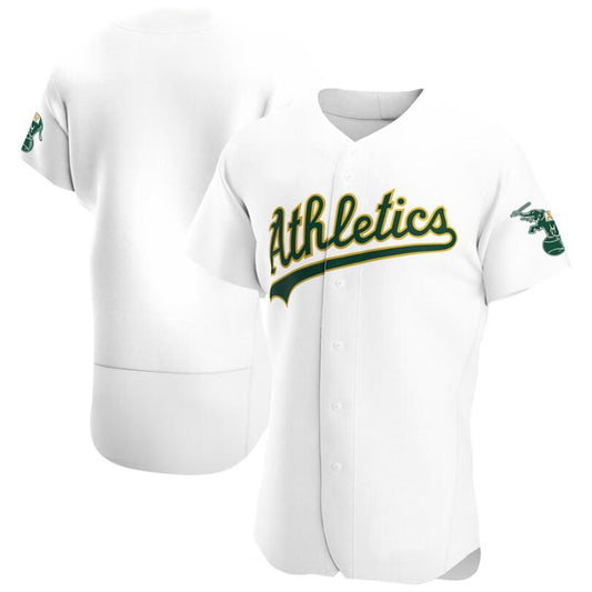 Custom Oakland Athletics White Home Authentic Team Baseball Jersey