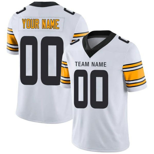 Custom P.Steelers Stitched American Football Jerseys Personalize Birthday Gifts White Jersey