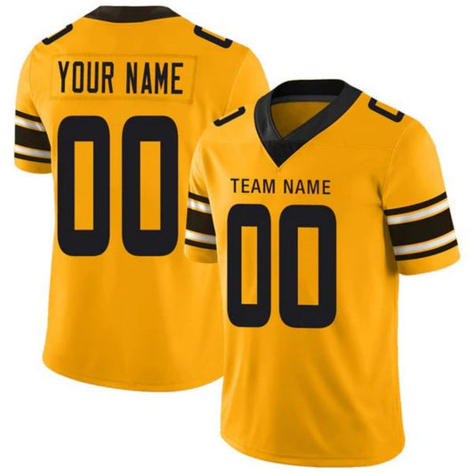 Custom P.Steelers Stitched American Football Jerseys Personalize Birthday Gifts Gold Jersey