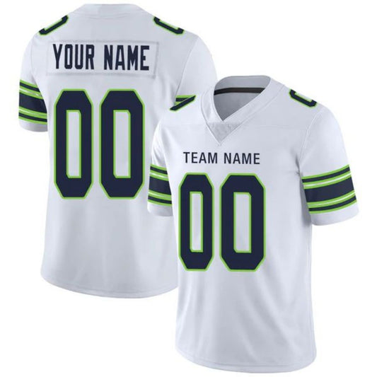 Custom S.Seahawks Stitched American Football Jerseys Personalize Birthday Gifts White Football Jersey