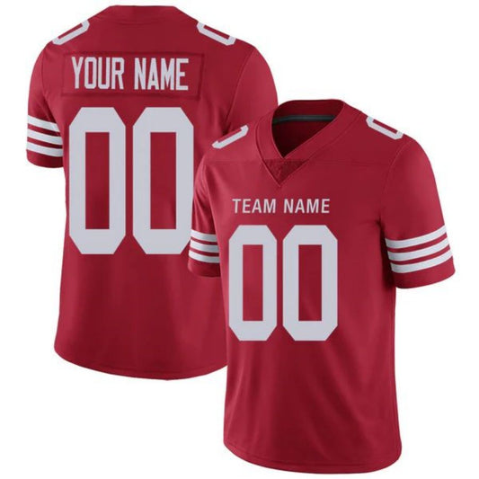Custom SF.49ers Stitched American Football Jerseys Personalize Birthday Gifts Red Vapor Game Jersey
