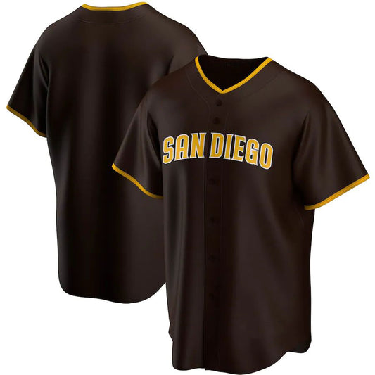 Custom San Diego Padres Brown Road Replica Team Jersey Baseball Jersey