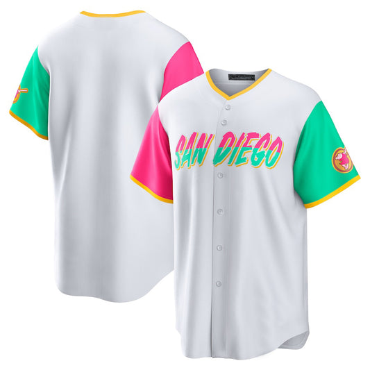 Custom San Diego Padres White 2022 City Connect Replica Team Player Jersey