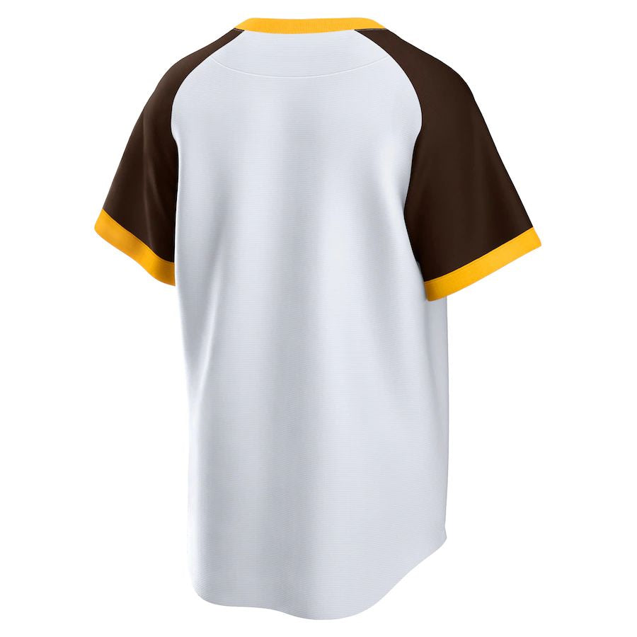 Custom San Diego Padres White Home Cooperstown Collection Team Baseball Jersey