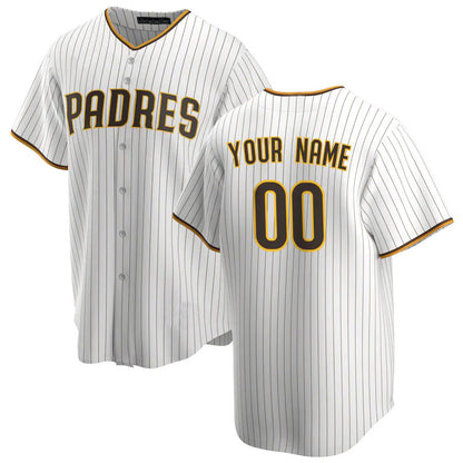 Custom San Diego Padres White Home Replica Team Baseball Jersey