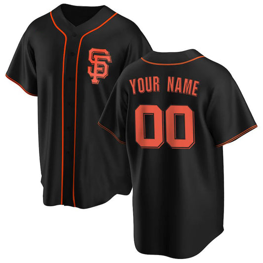 Custom San Francisco Giants Black Alternate Replica Baseball Jersey