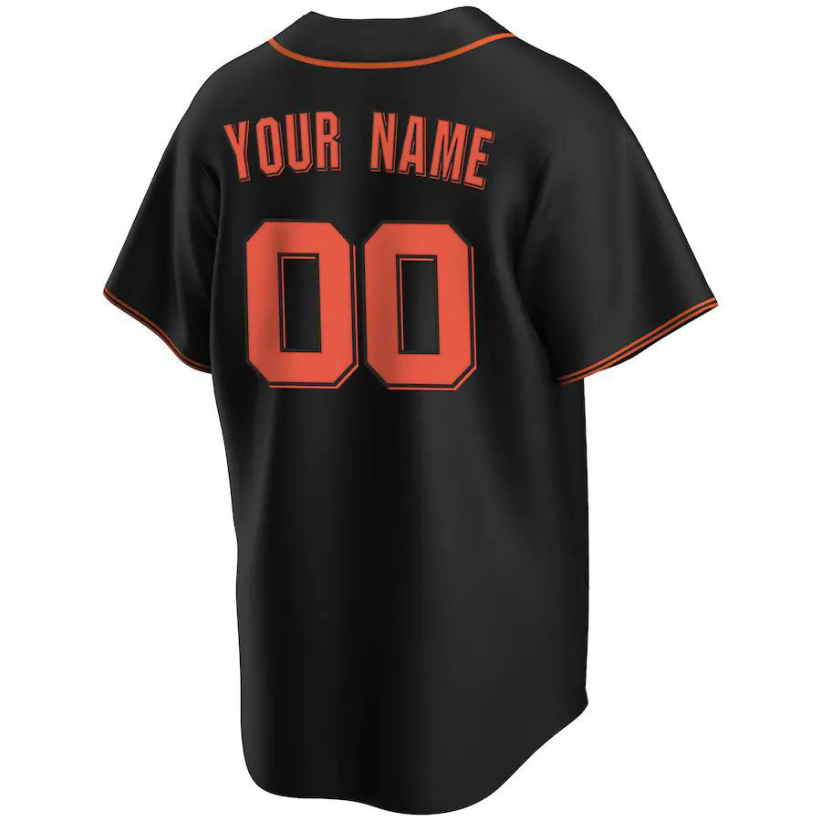 Custom San Francisco Giants Black Alternate Replica Baseball Jersey