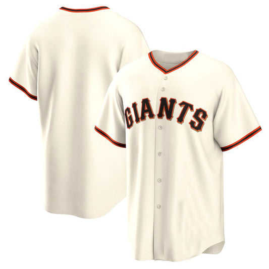 Custom San Francisco Giants Cream Home Blank Replica Team Baseball Jersey