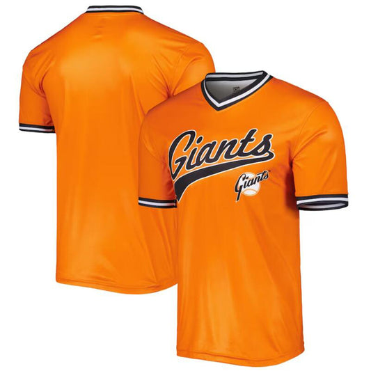 Custom San Francisco Giants Stitches Orange Cooperstown Collection Team Jersey