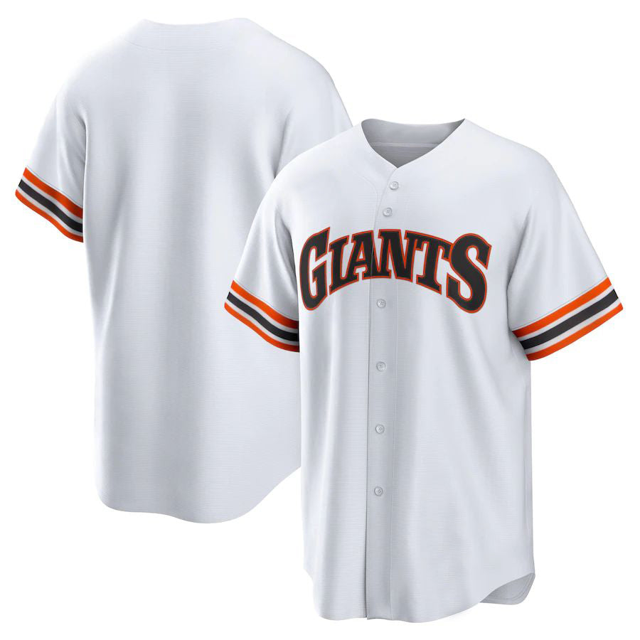 Custom San Francisco Giants White Home Cooperstown Collection Team Baseball Jersey