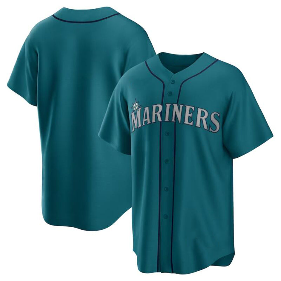 Custom Seattle Mariners Aqua Alternate Replica Team Jersey