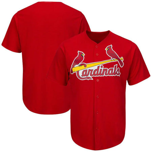 Custom St. Louis Cardinals Red Big & Tall Replica Team Jersey Baseball Jerseys