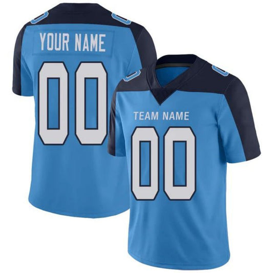 Custom T.Titans Stitched American Football Jerseys Personalize Birthday Gifts Light Blue Game Jersey