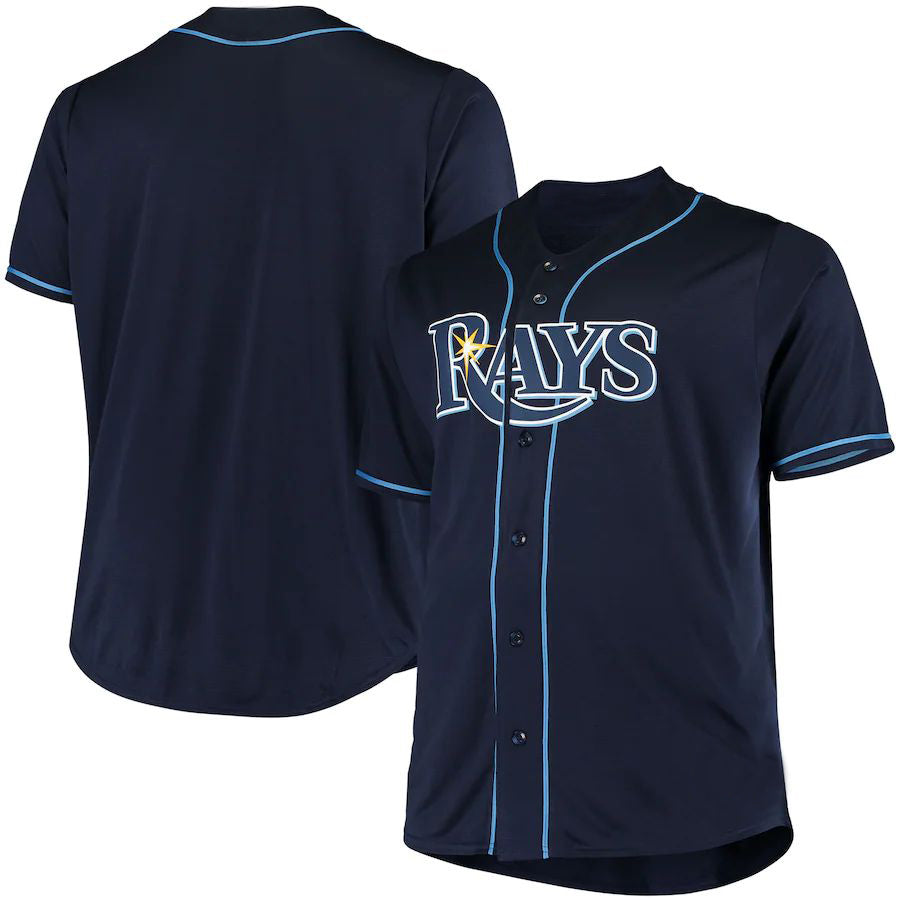 Custom Tampa Bay Rays Navy Big & Tall Replica Alternate Team Jersey