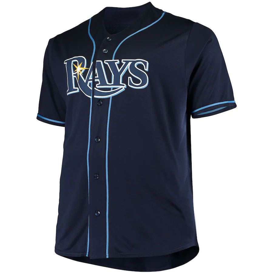 Custom Tampa Bay Rays Navy Big & Tall Replica Alternate Team Jersey