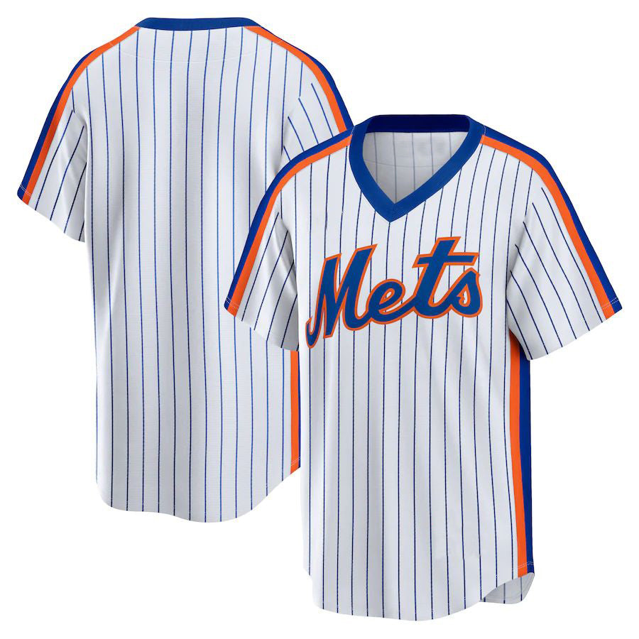 Custom White New York Mets Home Cooperstown Collection Team Baseball Jersey