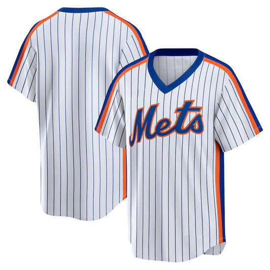 Custom White New York Mets Home Cooperstown Collection Team Baseball Jersey