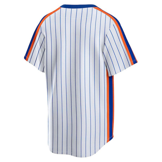 Custom New York Mets White Home Cooperstown Collection Team Jersey