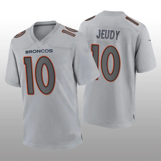 D.Broncos #10 Jerry Jeudy Gray Atmosphere Player Game Jersey Stitched American Football Jerseys