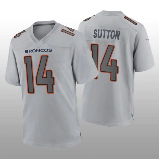 D.Broncos #14 Courtland Sutton Gray Atmosphere Player Game Jersey Stitched American Football Jerseys