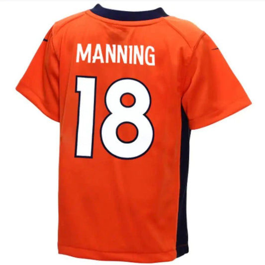 D.Broncos #18 Peyton Manning Orange Player Game Jersey Stitched American Football Jerseys