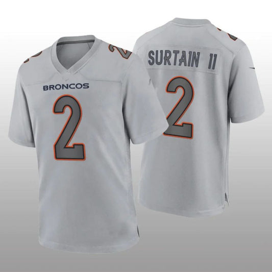 D.Broncos #2 Patrick Surtain II Gray Atmosphere Player Game Jersey Stitched American Football Jerseys