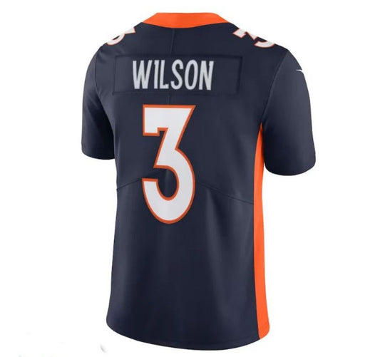 D.Broncos #3 Russell Wilson Alternate Vapor Limited Player Jersey - Navy Stitched American Football Jerseys