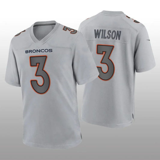 D.Broncos #3 Russell Wilson Gray Atmosphere Game Player Jersey Stitched American Football Jerseys