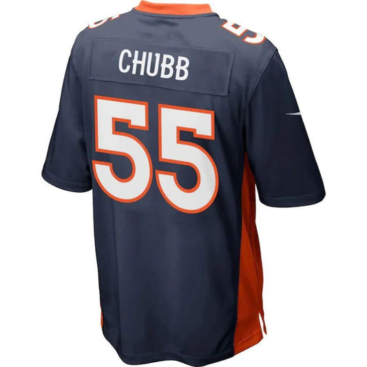 D.Broncos #55 Bradley Chubb Navy Player Game Jersey Stitched American Football Jerseys.