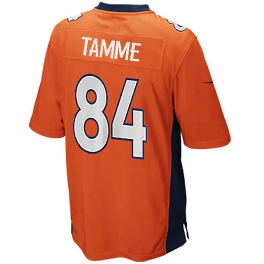 D.Broncos #84 Jacob Tamme Orange Team Color Game Player Jersey Stitched American Football Jerseys