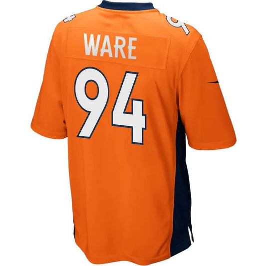 D.Broncos #94 Demarcus Ware Orange Game Player Jersey Stitched American Football Jerseys