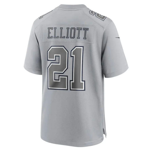 D.Cowboys #21 Ezekiel Elliott Gray Atmosphere Fashion Game Player Jersey Stitched American Football Jerseys