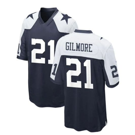 D.Cowboys #21 Stephon Gilmore Alternate Custom Player Game Jersey - Navy Stitched American Football Jerseys