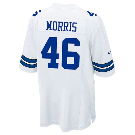 D.Cowboys #46 Alfred Morris White Game Player Jersey Stitched American Football Jerseys
