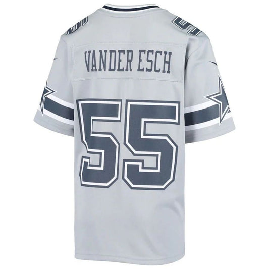 D.Cowboys #55 Leighton Vander Esch Gray Inverted Game Player Jersey Stitched American Football Jerseys