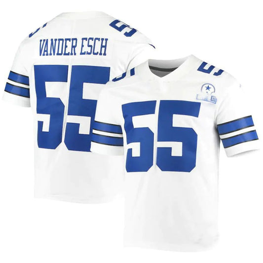 D.Cowboys #55 Leighton Vander Esch White 60th Anniversary Limited Player Jersey Stitched American Football Jerseys